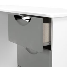 Ready Assembled 2 U Holborn 6 Drawer Kneehole Desk (Ready Assembled) in Dark Grey - thumbnail 5