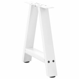 Berkfield Home Coffee Table Legs A-Shaped 2 pcs White¬†38x(42-43) cm Steel in White - thumbnail 4