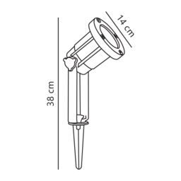 Nordlux Modern Outdoor Spot Light Black Aluminium Solar GU10 Sensor Adjustable Head - Mains Powered, IP54 - thumbnail 5