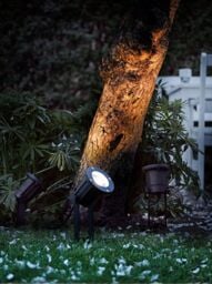 Nordlux Modern Outdoor Spot Light Black Aluminium Solar GU10 Sensor Adjustable Head - Mains Powered, IP54 - thumbnail 4