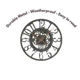 "Marco Paul 12"" Mechanical Wall Clock in Dark Green" - thumbnail 6