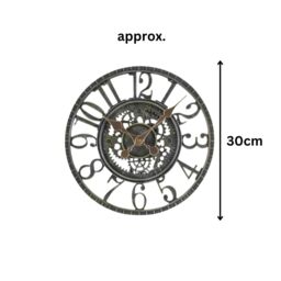 "Marco Paul 12"" Mechanical Wall Clock in Dark Green" - thumbnail 3