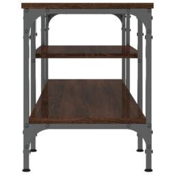 Berkfield Home TV Cabinet Brown Oak 121x35x45 cm Engineered Wood&Iron - Size: 121 x 35 x 45 cm - thumbnail 5