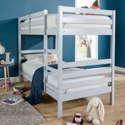 Home Source Hendon Single Painted Bunk Bed Convertible To Two Single Beds in Grey - thumbnail 3