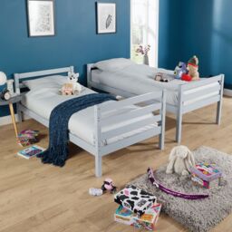 Home Source Hendon Single Painted Bunk Bed Convertible To Two Single Beds in Grey - thumbnail 5