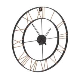 Wyld Haus Inari Large Industrial Metal Wall Clock in Brown - thumbnail 2
