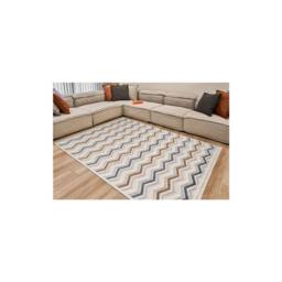 RainbowHome Chevron Rust Blue Rug in Cream - Size: 230 cm x 160 cm - thumbnail 2