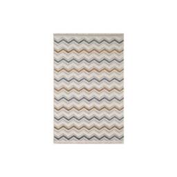RainbowHome Chevron Rust Blue Rug in Cream - Size: 230 cm x 160 cm - thumbnail 1