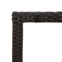 Berkfield Home Garden Table with Glass Top Black 150x90x75 cm Poly Rattan - Size: 150 x 90 x 75 cm - thumbnail 9