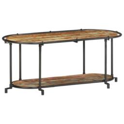 Berkfield Home TV Cabinet 100x42x40 cm Solid Wood Reclaimed in Brown - Size: 100 x 42 x 40 cm - thumbnail 2