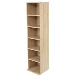 Ventryn 6 Tiers Wooden CD DVD Media Storage Rack Unit Tower Display Rack - thumbnail 1