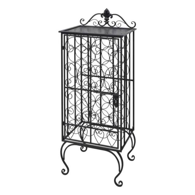 Berkfield Home Elegant Wine Rack for 28 Bottles Metal in Black - image 1