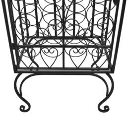 Berkfield Home Elegant Wine Rack for 28 Bottles Metal in Black - thumbnail 7