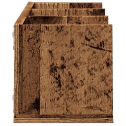 Berkfield Home CD Wall Shelf Old Wood 75x18x18 cm Engineered Wood in Brown - Size: 75 x 18 x 18 cm - thumbnail 5