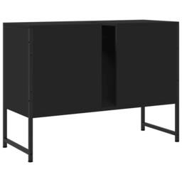 Berkfield Home Bathroom Sink Cabinet Black 80x33x60 cm Engineered Wood - Size: 80 x 33 x 60 cm - thumbnail 8