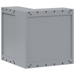 Berkfield Home Corner Tool Cabinet Wall-Mounted & Lockable Red Steel in Grey - thumbnail 5
