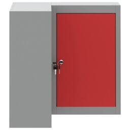 Berkfield Home Corner Tool Cabinet Wall-Mounted & Lockable Red Steel in Grey - thumbnail 7
