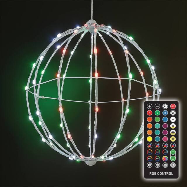 Xmas Haus RGB Mini Seed LED Multifunction White Foldable Ball Light in Black - image 1