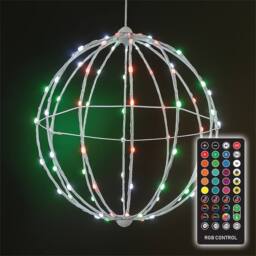 Xmas Haus RGB Mini Seed LED Multifunction White Foldable Ball Light in Black - thumbnail 1