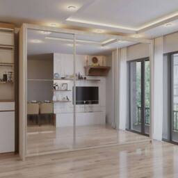 Sliding Wardrobes 4U Modern Triple Door Sliding Wardrobe W250cm x H217 x D62cm in Light Oak - thumbnail 1