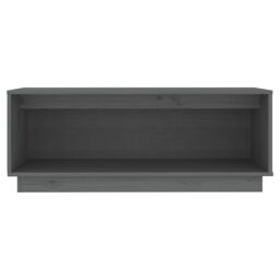 Berkfield Home TV Cabinet Grey 90x35x35 cm Solid Wood Pine - Size: 90 x 35 x 35 cm - thumbnail 3