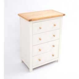 Cabinet Bits Maggiori 4 Drawer Chest of Drawers Wood Knob in Off-White - thumbnail 3