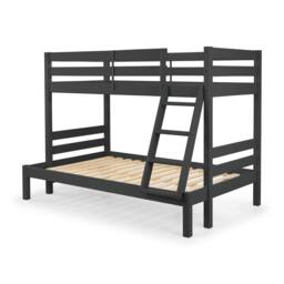 Cheshire Cobalt Triple Sleeper Bunk Anthracite - Small Double (120cm) in Charcoal - thumbnail 2