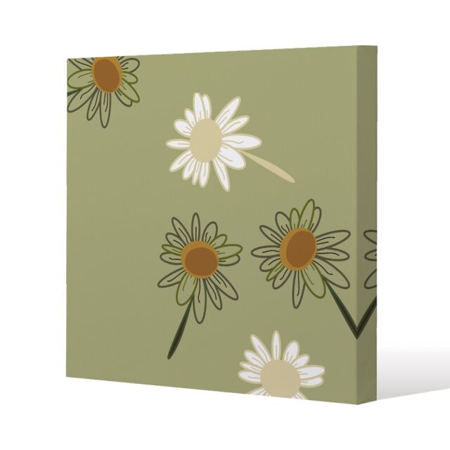 Benjamin Tate Design Patterns & shapes in the style of scrapbooking (Canvas Print) / 127 x 127 x 4cm in Natural - Size: 127 x 127 x 4 cm - image 1
