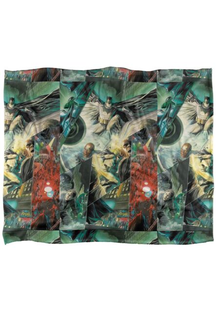 Batman Alex Ross Panels Officially Licensed Silky Touch Super Soft Throw Blanket 152x127 cm in White - image 1