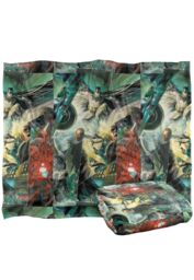 Batman Alex Ross Panels Officially Licensed Silky Touch Super Soft Throw Blanket 152x127 cm in White - thumbnail 2