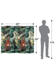 Batman Alex Ross Panels Officially Licensed Silky Touch Super Soft Throw Blanket 152x127 cm in White - thumbnail 5