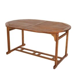 Charles Bentley Acacia Hardwood Furniture Set with Extendable Table & 6 Chai in Natural - thumbnail 5