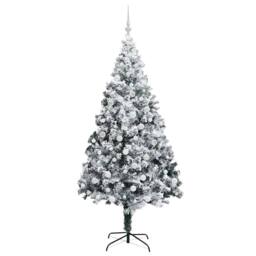 Berkfield Home Artificial Christmas Tree with 300 LEDs with Stand Green 180 cm - thumbnail 4