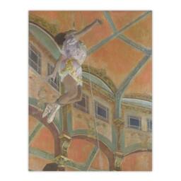 Artery8 Edgar Degas Framed Wall Art Acrobat Miss La La at Cirque Fernando in Orange - Size: A4 - thumbnail 3