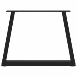 Berkfield Home Dining Table Legs V-Shape 2 pcs Black 50x(42-43.3) cm Steel - thumbnail 5