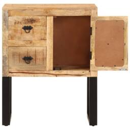 Berkfield Home Sideboard 60x30x76 cm Solid Mango Wood in Brown - Size: 60 x 30 x 76 cm - thumbnail 4