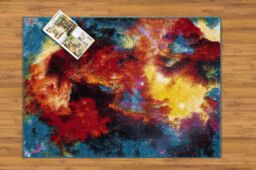 Smart Living Modern Hand Carved Multicolour Soft Thick Area Rug - Splash in Terracotta - Size: 60 cm x 110 cm - thumbnail 2