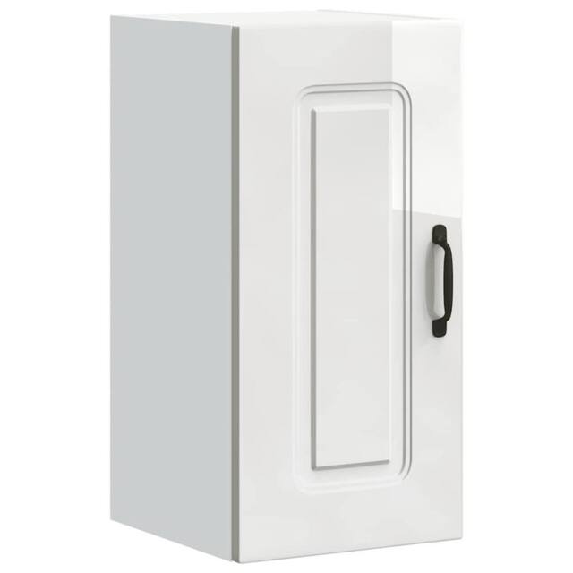 Berkfield Home Kitchen Wall Cabinet Kalmar High Gloss White Engineered Wood - image 1