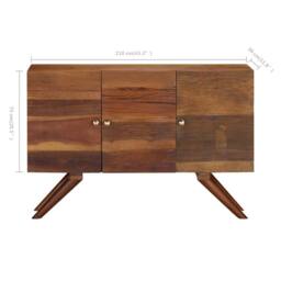 Berkfield Home Sideboard Brown Solid Reclaimed Wood 110x30x75 cm - Size: 110 x 30 x 75 cm - thumbnail 9