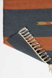 Homescapes Lundi Orange & Blue Kilim Cotton & Jute Rug - Size: 240 cm x 300 cm - thumbnail 5