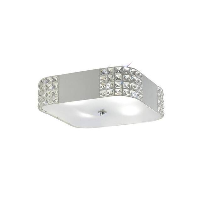 Netlighting Denver Flush Ceiling 4 Light White Crystal - image 1