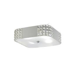 Netlighting Denver Flush Ceiling 4 Light White Crystal - thumbnail 1