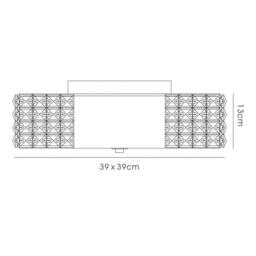 Netlighting Denver Flush Ceiling 4 Light White Crystal - thumbnail 3