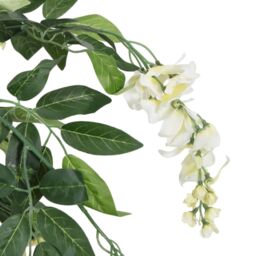 Berkfield Home Artificial Wisteria Tree 560 Leaves 80 cm Green & White - thumbnail 3