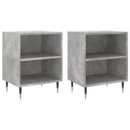 Berkfield Home Bedside Cabinets 2 pcs Concrete Grey 40x30x50 cm Engineered Wood - Size: 40 x 30 x 50 cm - thumbnail 2