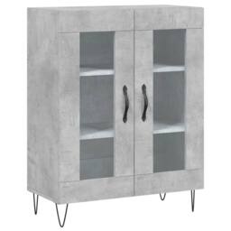 Berkfield Home Highboard Concrete Grey 69.5x34x180 cm Engineered Wood - thumbnail 7