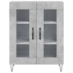 Berkfield Home Highboard Concrete Grey 69.5x34x180 cm Engineered Wood - thumbnail 8