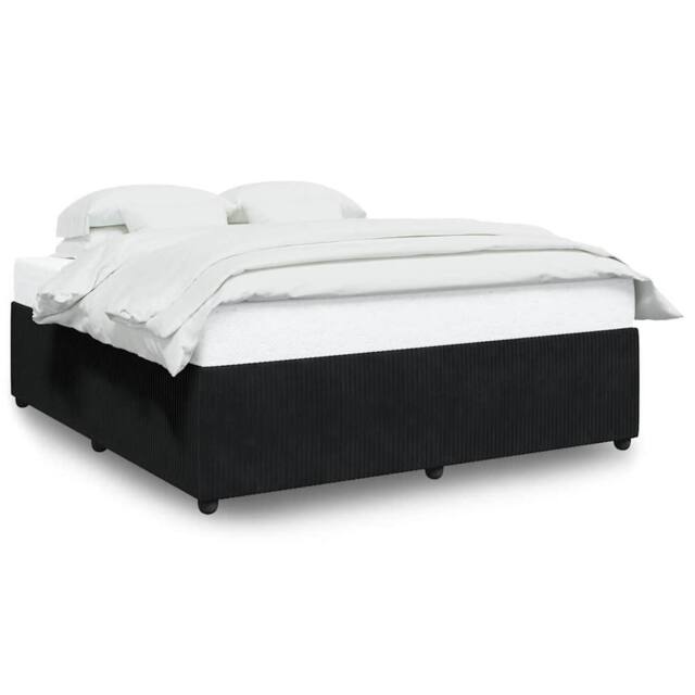 Berkfield Home Bed Frame without Mattress Black Super King Velvet - image 1
