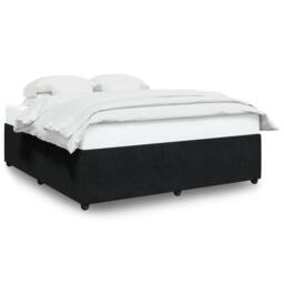 Berkfield Home Bed Frame without Mattress Black Super King Velvet - thumbnail 1