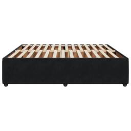 Berkfield Home Bed Frame without Mattress Black Super King Velvet - thumbnail 5
